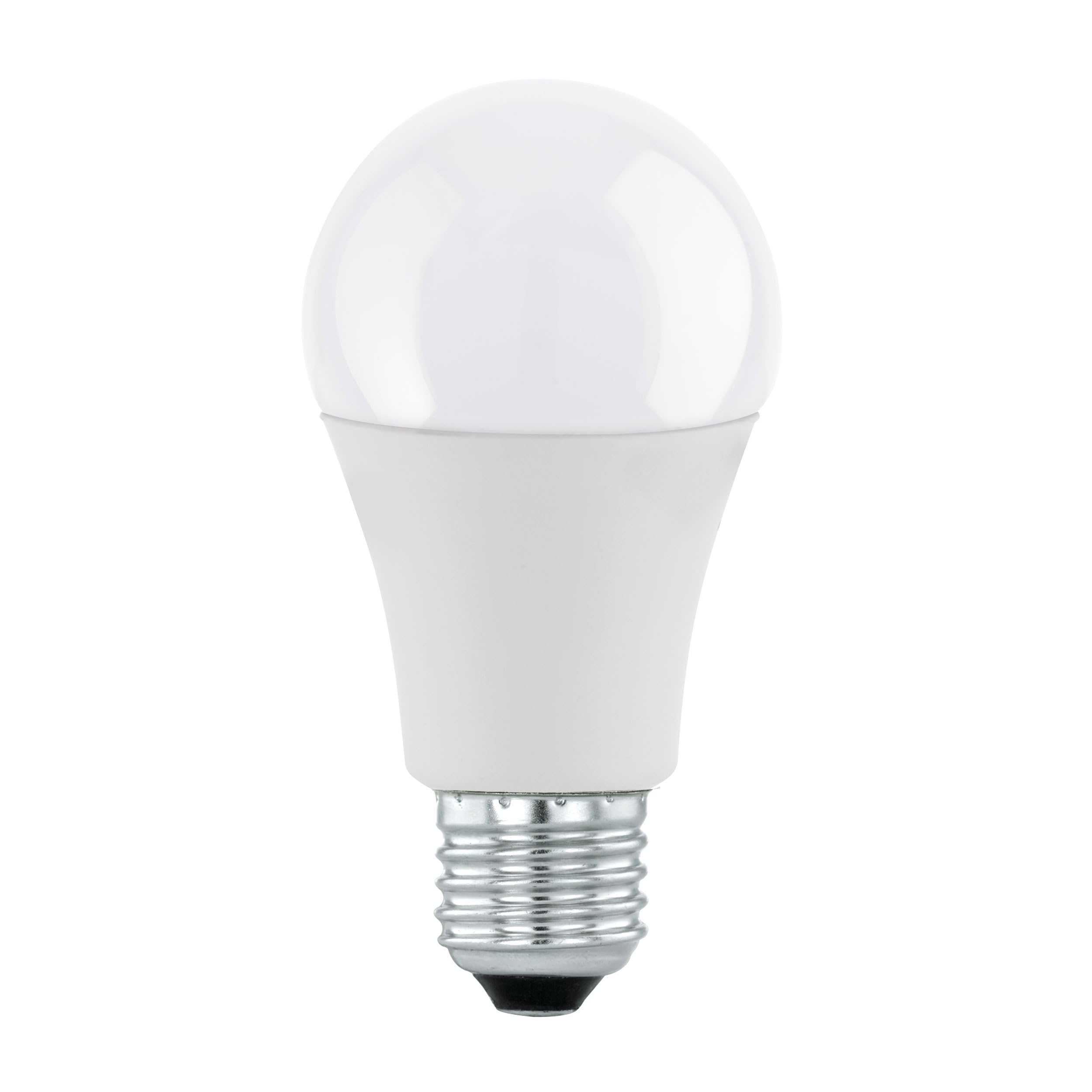 Eglo Dimmable E27 LED Light Bulb Milky, Opaque Edison lamp, 11 watt (Equivalent to 75 watt), 1055 Lumen, Warm White Glow, 3000 Kelvin, Opal White, A60, Ø 2.4"