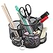 YCOCO Rotating Desk Organizer for Office, All in One Desktop Organizer with Pen Holder and Pencil Holder, Black Metal Mesh Office Organizer for Office Supply and Desk Accessories Organizers