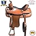 HILASON 16″ Big King Western Leather Wade Ranch Roping Cowboy Saddle Tanthumb 1