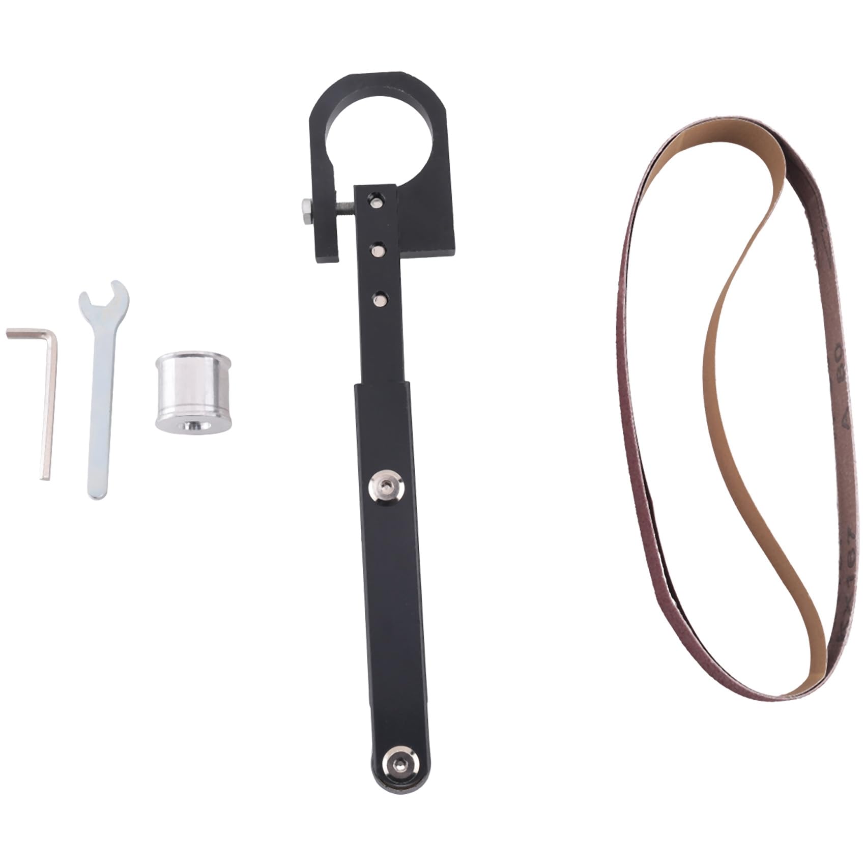 Wanjorlay Air Belt Sander Attachment Sander Sanding Belt Adapter Pipe Belt Sander Modified Sand Belt Machine Electric Belt Grinder