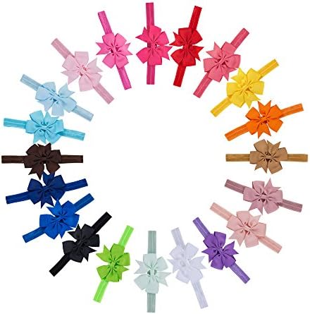 20pcs Baby Headbands with Bows Headwear Diy Hair bows Accessories For Baby Girls Gift
