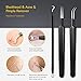 Blackhead Remover, ElleSye 8-PCS Blackhead Remover Tweezers Kit & Nail Scraper, Pimple Comedone Extractor Tool Set Risk Free Treatment for Blemish Acne Zit with Antibacterial Coating Handle