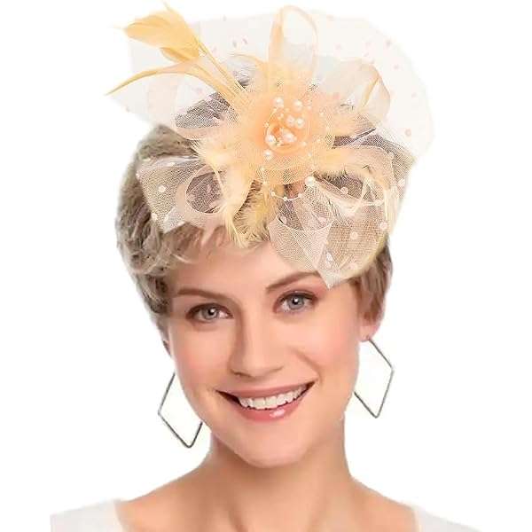 Fascinators for Women Feather Tea Parties Hats Pin Brooch  display picture 3