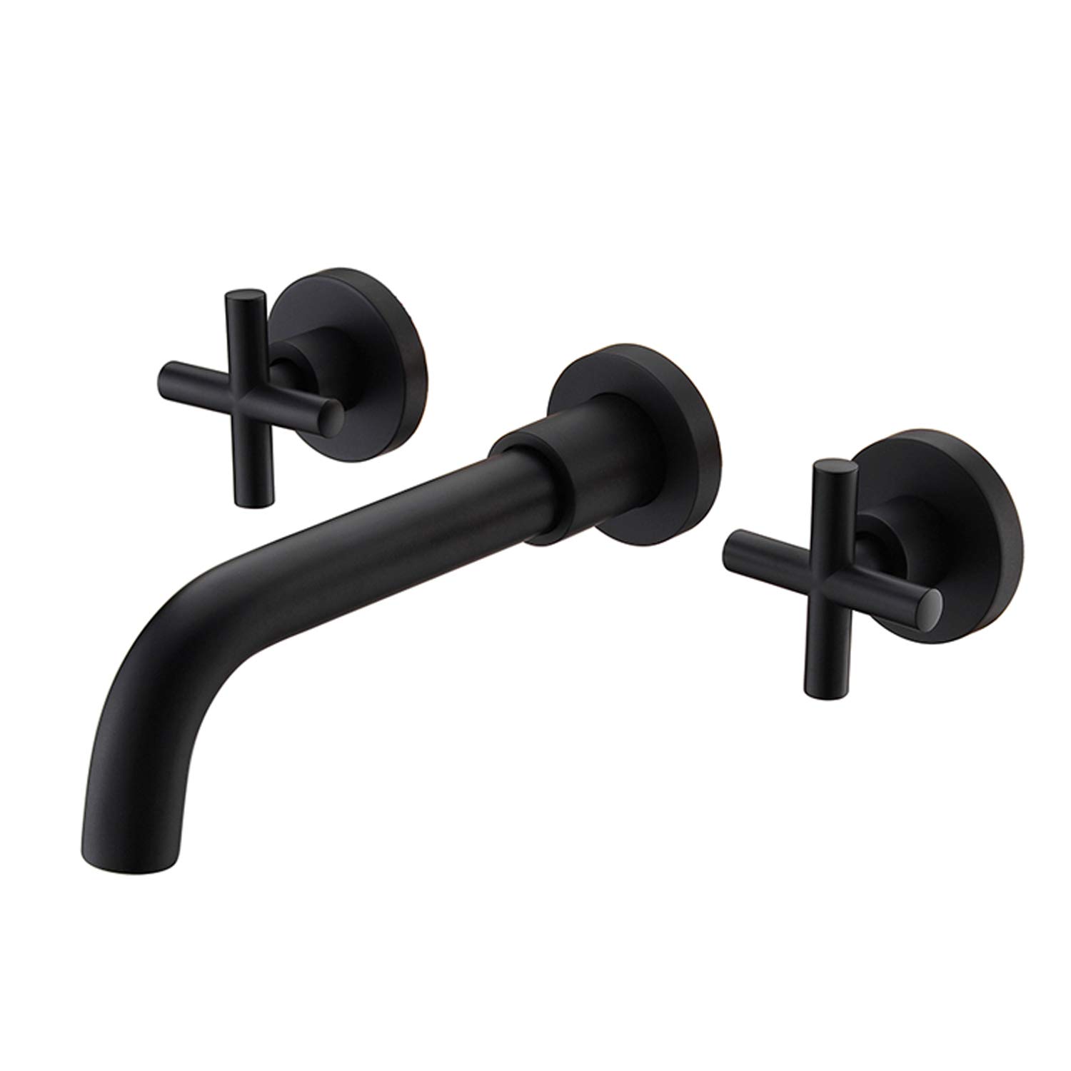TRUSTMI Brass Concealed Bathroom Basin Sink Tap, Matte Black