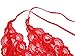 Womens Halter Lingerie Lace Teddy Bodysuit Nightwear Deep V Lace Babydoll Underwear Plus Size (XXL,Red)