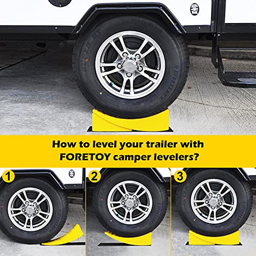 FORETOY RV Camper Levelers Kit 2 Pack RV Camper Leveling Blocks