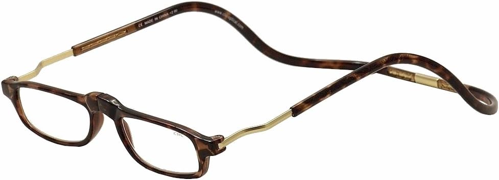 Clic Reader Eyeglasses City XXL Tortoise/Gold Magnetic Reading Glasses +1.75