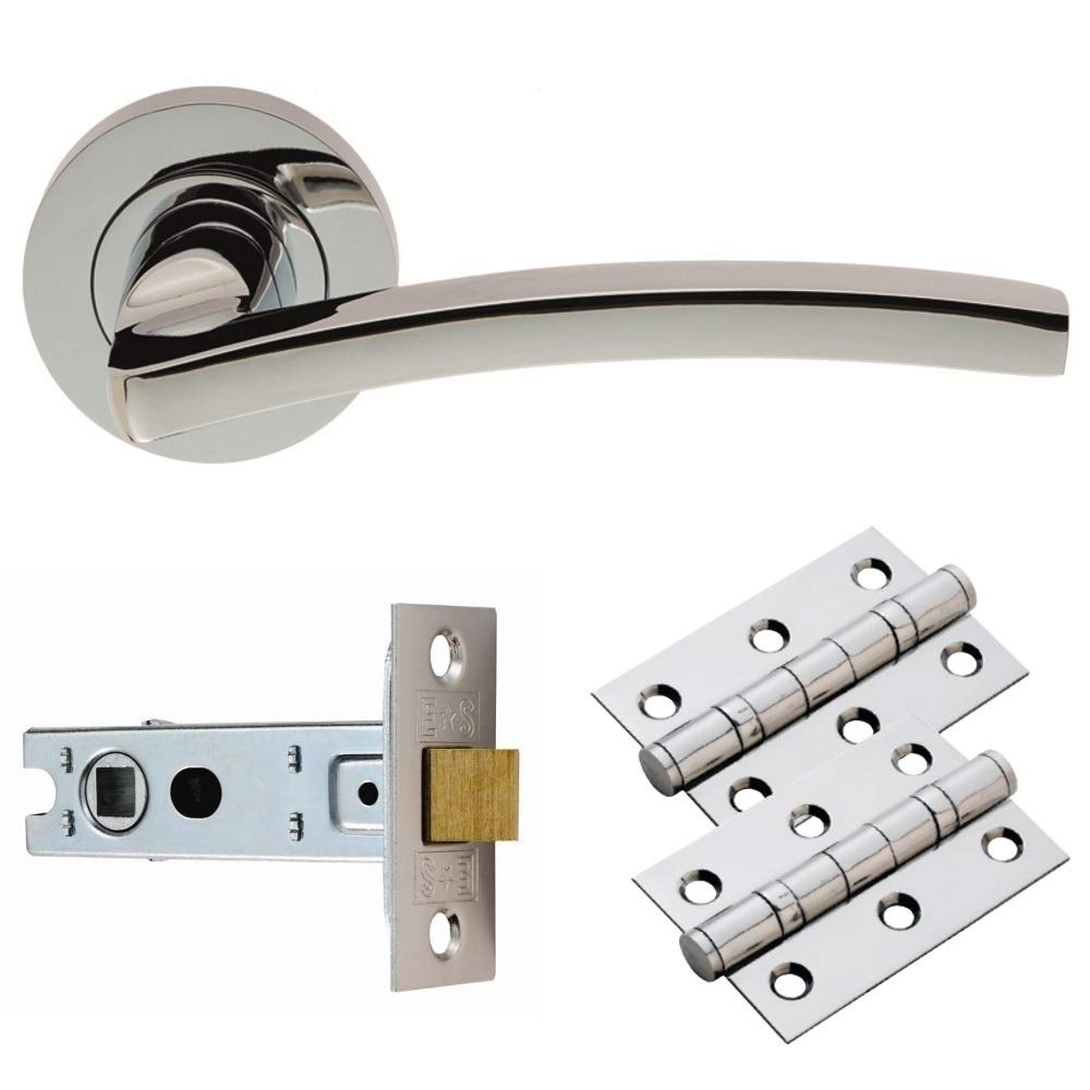 Carlisle Brass GK009CP/INTB Handles, Hinges & Latch Pack, Polished Chrome