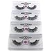 4Box/Lot 3D Real Mink False Eyelashes LASGOOS Siberian Luxurious Fluffy Messy Cross Long 4 Pairs Different Light Weight Fake Eye Lashes Makeup Set (E4set02)