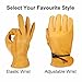OZERO Leather Work Gloves for Men: X-Large 1 Pair Cowhide Working Gloves for Driving Heavy Duty Mechanic Ranch - Women Gardening Glove