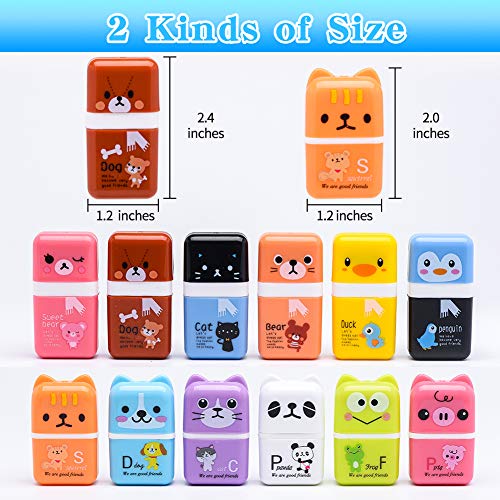 Sooez 12 Pack Pencil Erasers, Cute Erases Pencil Eraser with Clean up