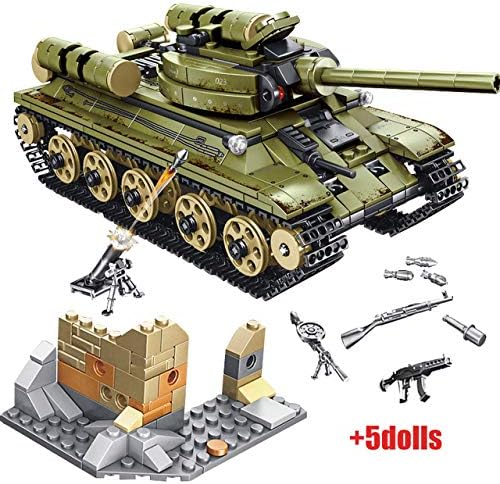 CELECA - SEMBO City Series WW2 Empires of Steel Technic Blocks Army Truck Building Blocks German Tiger Tank Toys For Children Boys