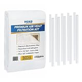 Complete Premium Vent Register Filters Kit - 72" x 16" Electrostatic Media & 120" of Tape (30+ Filters per Roll) for HVAC, AC & Heating Intake Registers & Grilles to Reduce Dust and Allergy