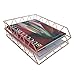 JANNIRESS Coastal Colors Rose Gold 2-Tier Stackable Desk Organizer Double Metal Wire Basket Letter Tray Cute Office Cubicle Decor