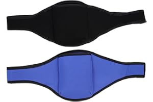 NIYANGLE 2Pcs Adjustable Mic Waist Belt with Microphone Pouch Carrier, Black and Navy Fitness Mic Holder for