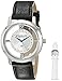 Stuhrling Original Women's 388L2.SET.01 Analog Winchester Tiara Swiss Quartz Swarovski Crystal Black Leather Strap Watch with Interchangeable White Leather Band