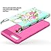 GBSELL Fresh Flower Hybrid ShockProof Hard Protective Case Cover for iphone 7 Plus (Hot Pink)