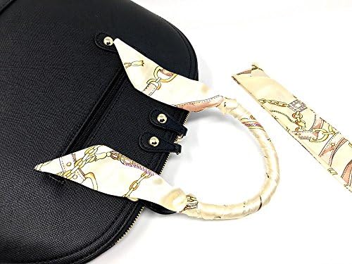 BlingCarDecor Silk Twilly Scarf Handbag Handle Wrap & Hair Bow Ribbon Accessory