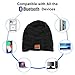 Pococina Upgraded 4.2 Bluetooth Beanie Music Hat Winter Knit Hat Cap Wireless Headphone Musical Speaker Beanie Hat as Christmas Birthday Gifts for Men Women Teen Girls Boys, Built-in Mic - 014 Black