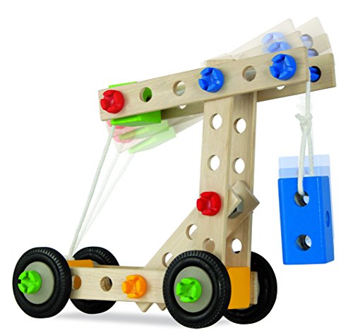 Eichhorn 100039053 - Hubschrauber 120-teilig Holz-Konstruktions-Set, 5 verschiedene Modelvarianten baubar, FSC 100% – Bild 7