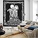 Krelymics Skull Tapestry The Kissing Lovers Tapestry Black Tarot Tapestry Human Skeleton Tapestry for Room(59.1 x 82.7 inches)