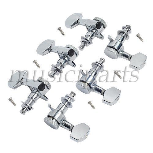 6pcs 3R3L locking Tuners Pegs Machine Heads Chrome for Fender replacement