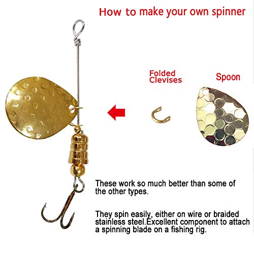 QualyQualy Fishing Spoons Blades Spinner Easy Spin Spinner Folded