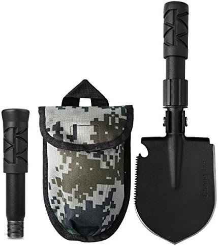 Camping Gardening Shovel Multitool, CHINLIN Portable Multi-function Folding Heavy Duty Shovel Non-slip Anti-rust for Backyard Outdoor Survivals
