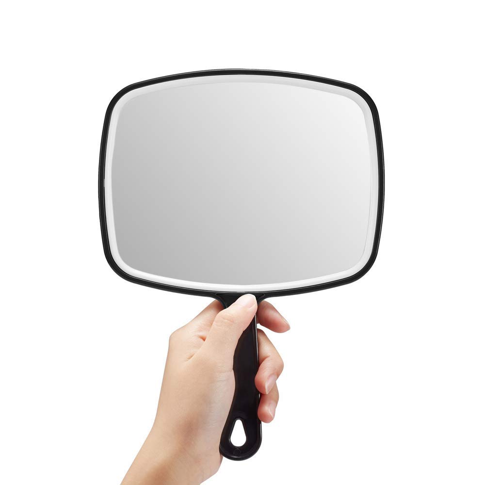 OMIRO Hand Mirror, Black Hand Mirror with Handle-Medium — image 1
