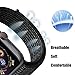 AdMaster Compatible for Apple Watch Band 42mm 44mm, Soft Nylon Sport Loop Replacement Wristband Compatible iWatch Apple Watch Series 4/3/2/1 Black White