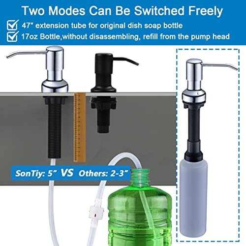 Dish Soap Dispenser for Kitchen Sink, SonTiy Kitchen Hand Soap