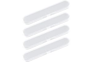 DECOMELODY 20pcs Plastic Storage Boxes with Clip Lid, Multi-purpose Nail File Organizer and Cotton Swab Case