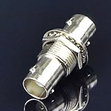 CESS-b06 BNC Female to Female CCTV Security Camera RF/Coaxial Adapter Connector Coupler Panel Mount - BNC Female to BNC Female,(LW) - 10 PACK