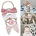 MiiYoung 10-Pack Baby Girl Headbands and Bows, Newborn Infant Toddler Hair Accessories