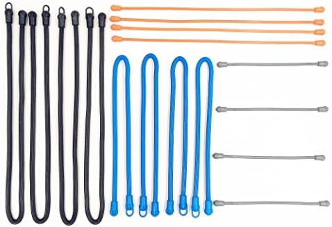 Tipu 16-Pack Gear Tie, Reusable Rubber Twist Tie, Rubber Coated Metal Utility Tie, Tube Assortment, 6"(4-Pack), 12"(4-Pack), 18"(4-Pack), 24"(4-Pack)