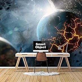 Wall Murals for Bedroom Great Universe Giant Planets Removable Wallpaper Peel and Stick Wall Stickers - 66x96 inches