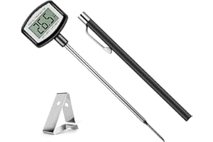 suweiyuanshiyi Candy Thermometer Deep Fryer Oil Thermometer with Clip Instant Read Food Thermometer with Long Probe for Cooki