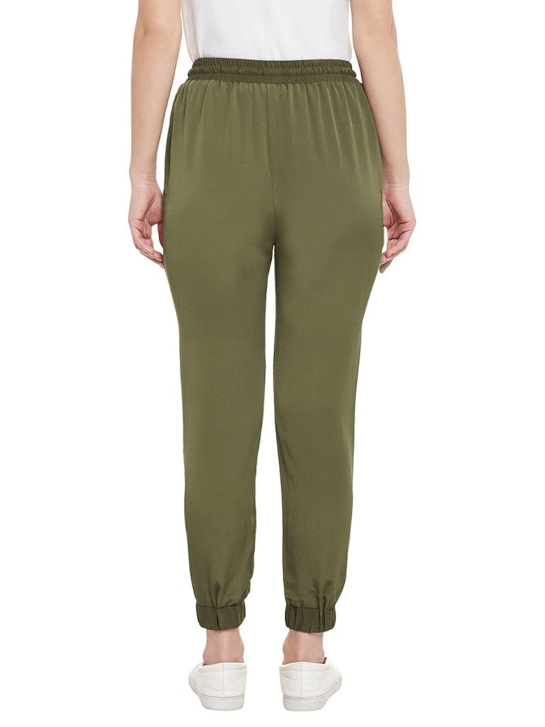 miss chase womens olive green straight jogger pants