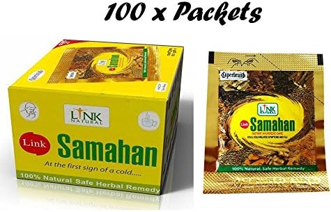 50 Sachets Samahan Ayurvedic Herbal Ceylon Tea Natural Drink by Link