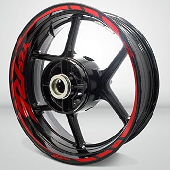 Gloss Red Motorcycle Rim Wheel Decal Accessory Sticker For Yamaha YZF R6