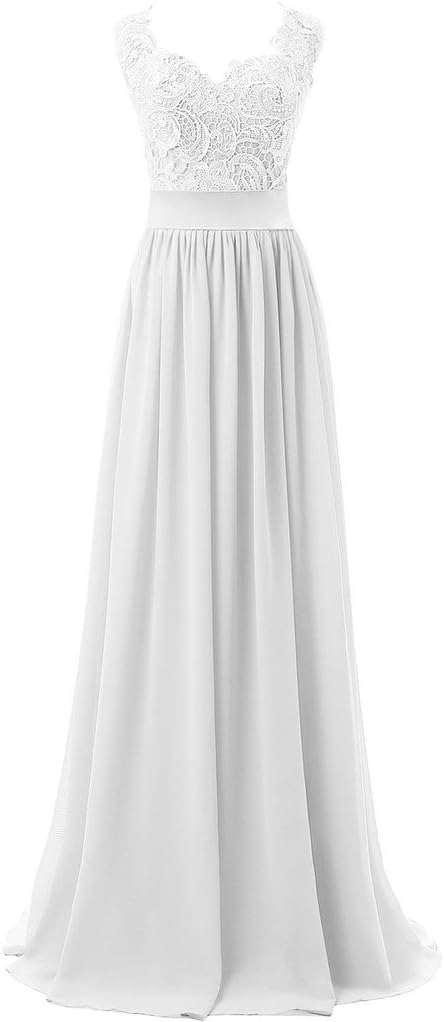 Musever Women's Lace Bridesmaid Dresses Long Prom Party Gowns Sheer Back