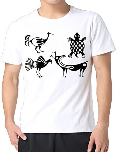 Aztec Animals Pillowy T Shirt Printed T Shirts Cute Tshirt For Men