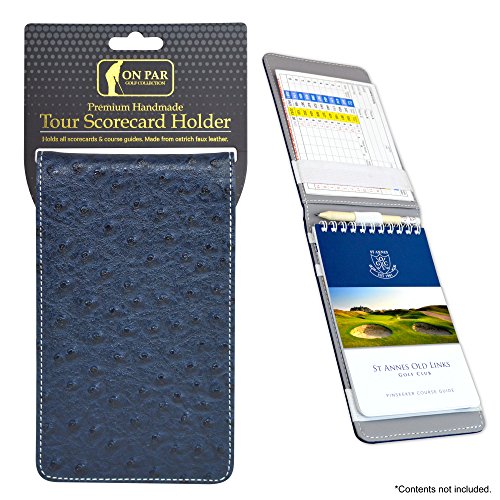 On Par Ostrich Scorecard Holder Navy/Grey - //coolthings.us