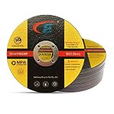 Cut-off Wheel, B, 25-Pack Cutting Wheels Double Reinforced Fiber Flat Grinding Wheel Aggressive Cutting Blades for Metal and Stainless Steel, T41-A/F46Q4BF 4.5" x .045" x 7/8-Inch for Grinders, MPA