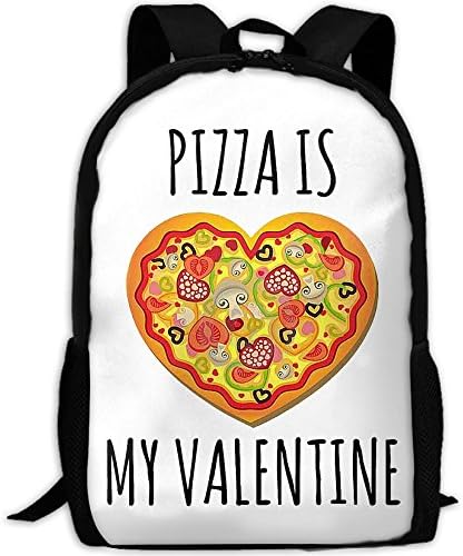 Adult Shoulder Bag Boy's Backpacks Girl's Satchel Schoolbags Traveling Bags Pizza Is My Valentine Print