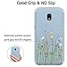 Unov Case for Galaxy J3 2018 Clear Design Slim Protective Soft TPU Bumper Embossed Pattern Cover Galaxy J3 Achieve Star Express Prime 3 V 3rd Gen (Flower Bouquet)