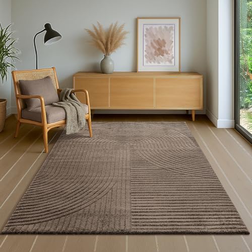 the carpet Everest - Moderner Kurzflor Teppich Hoch-Tief-Struktur, 3D-Effekt, weiche Oberfläche und hohe Flordichte, ideal für Wohnzimmer & Schlafzimm