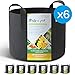 WINNER OUTFITTERS 6-Pack 10 Gallon Grow Bags/Aeration Fabric Pots with Handles