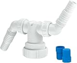 McAlpine V33WM Twin Waste Pipe Connector 32mm 40mm 2 Appliances White Swivel view 8