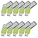 MECO 10Pcs 8GB 8G USB 2.0 Flash Drive Memory Stick Fold Storage Thumb Stick Pen Swivel Design Green